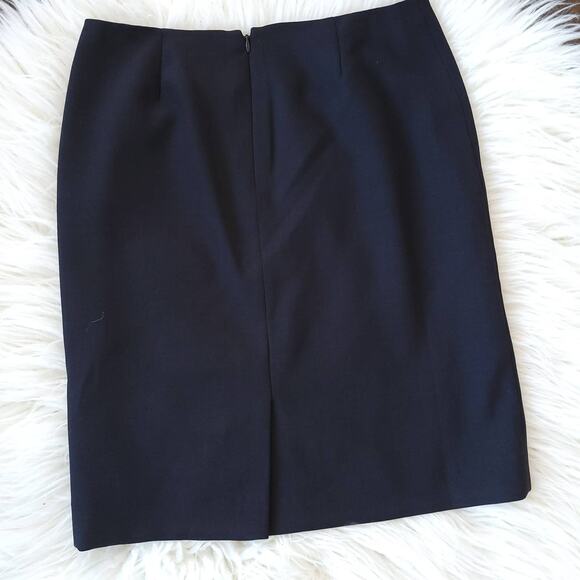 Anne Klein Suit Career Skirt Black Straight Knee Length Lined 6 - Picture 5 of 8